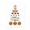 Vintage Christmas Metal Wall Decoration, Holiday Sticker Sign