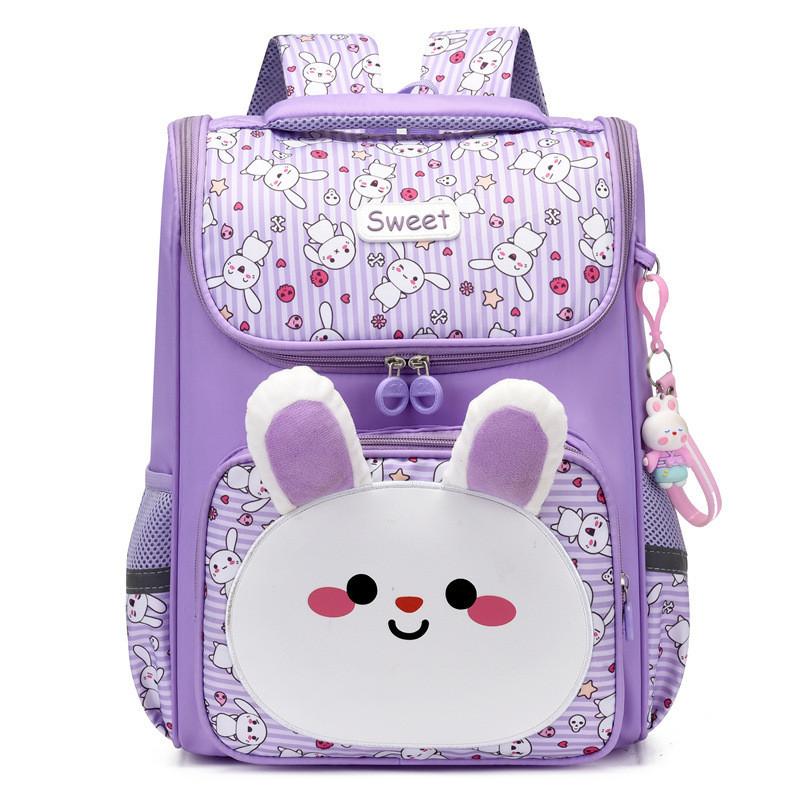 Trendy Cartoon Print Kids Backpack For School With Durable Waterproof Oxford Fabric And Comfortable Shoulder Straps