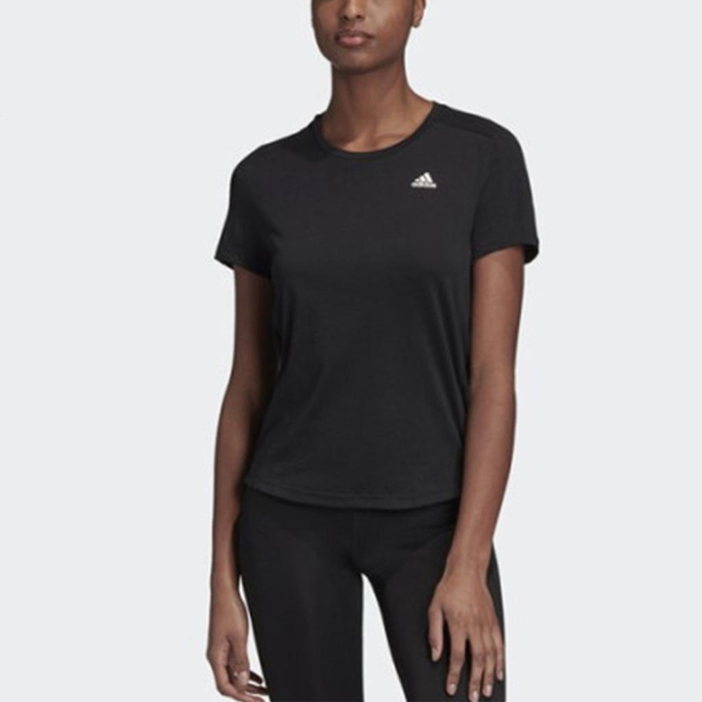 Adidas Training Running Short Sleeve T-Shirt Women Tops Black GC6649