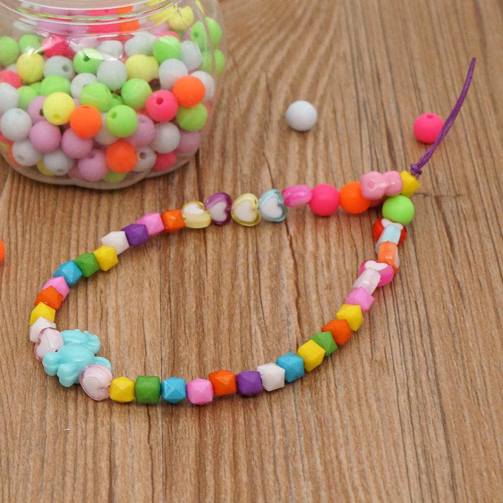2pcs Mobile Phone Chain Candy Color Love Acrylic Beads Short Mobile Phone Lanyard Women