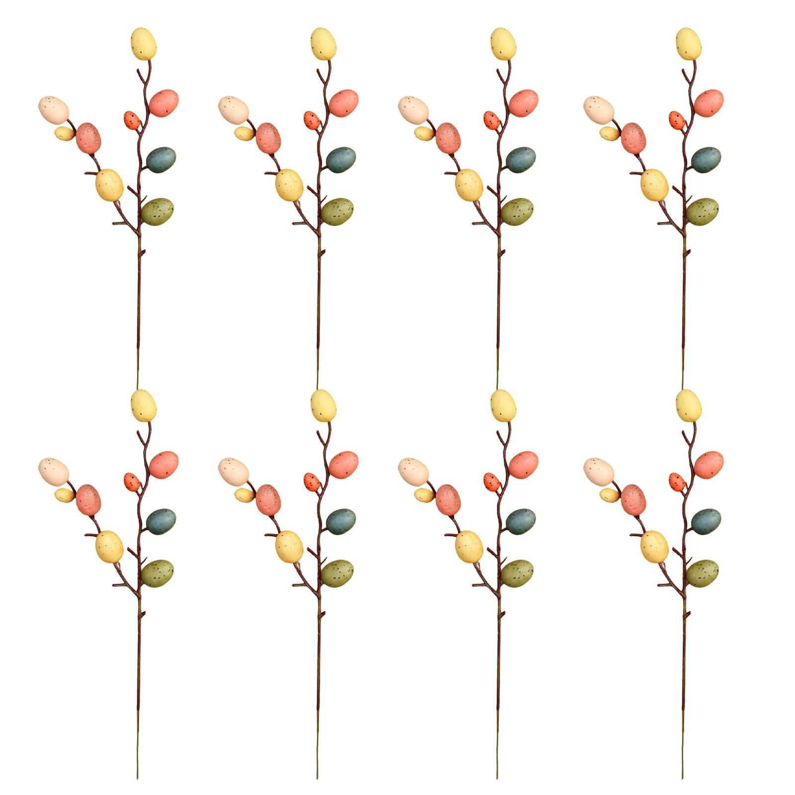 

Набор из 8 пасхальных яиц-украшений для дома, цветочных композиций и декора. One Size