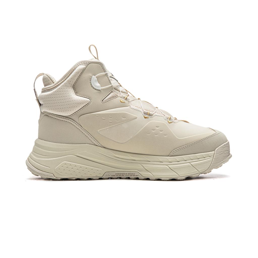 Li Ning Star Path 2 Cushioning Slip Resistant Abrasion Resistant Support Mid top Casual Shoes Unisex Oyster Gray AGLV283-1