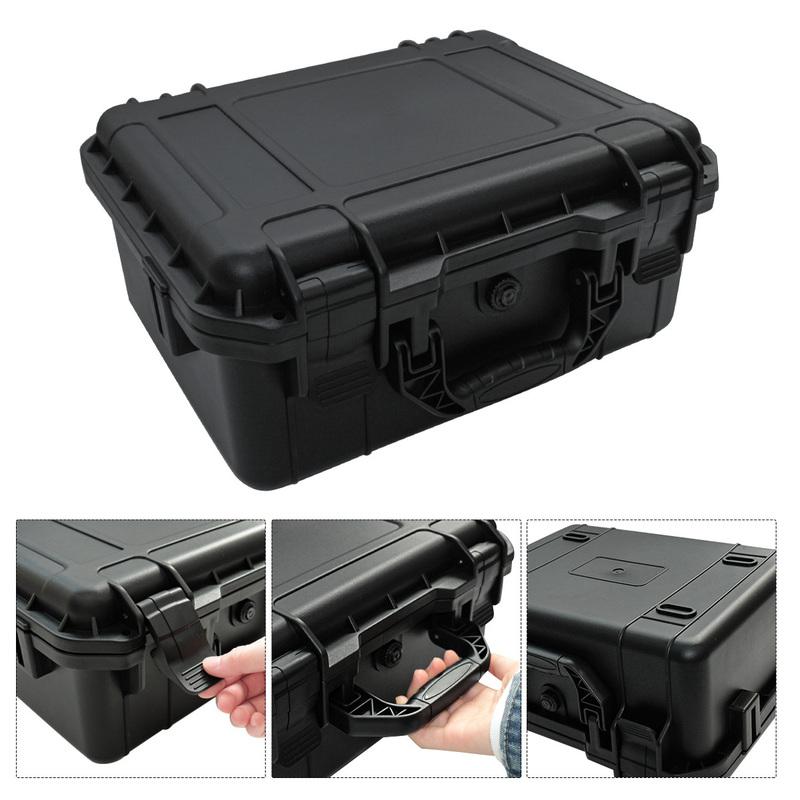 1pc Waterproof Heavy-Duty Protective Tool Box with Pre-cut Sponge Inserts Shockproof Equipment Storage Case for Tools, Cameras