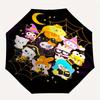 Hello Kitty and Friends Halloween Automatic 3-Fold Umbrella Design, Cute Cartoon Pattern, Portable Outdoor Umbrella, Perfect, Holiday Gift for Disney