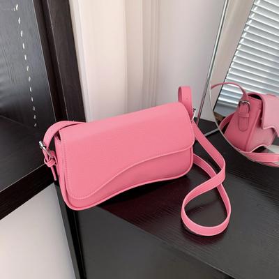 Schoudertas Crossbodytas met Lychee-patroon voor Dames Golvvormige Flap Grote Capaciteit Messenger Bag