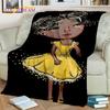 Cartoon Ballerina Fairy Cute Ballet Girl Blanket,soft Throw Blanket for Home Bedroom Bed Sofa Picnic Office Cover Blanket Kids