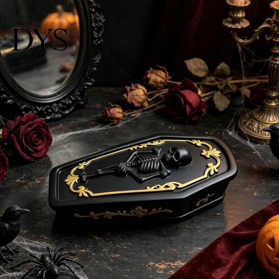 Organizzatore Contenitore Teschio Cofanetto Gotico Scatola Portagioie, Statuetta Spettrale in Resina per Oggetti Vari da Scrivania Anelli, Organizzatore da Tavolo Oscuro per Halloween, Unico