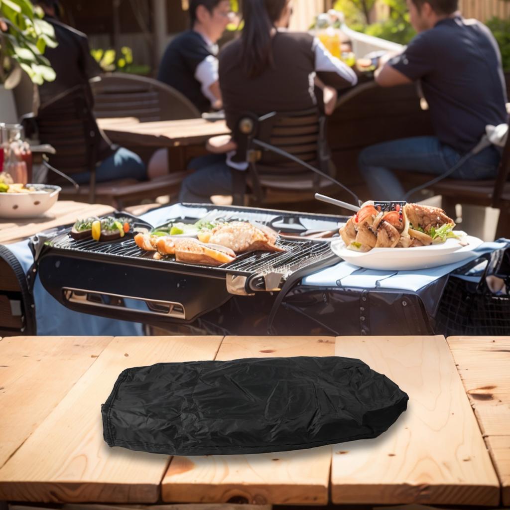 Waterproof BBQ Grill Cover for Outdoor Use with Secure Windproof Straps