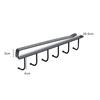 Under Cabinet Hook Multifunctional Rustproof Iron 6 Hooks Cabinet Storage Hanger for Bedroom Kitchen