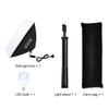 PULUZ 50x70cm Studio Softbox + 2m Tripod Mount + Single 220V E27 30W 5700K White Light LED Bulb Photography Kit