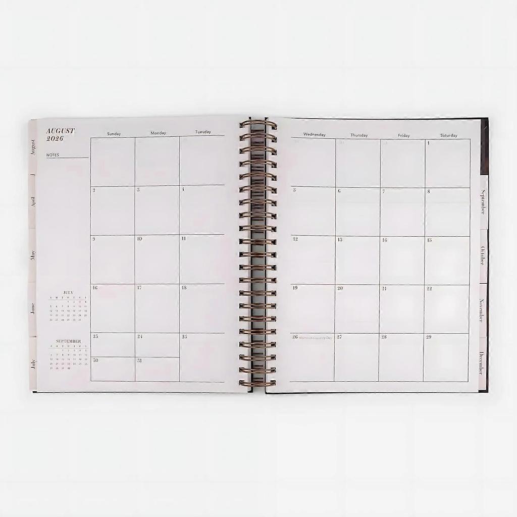2026 Large Spiral Tortoise Shell Planner (Hardcover), 15-Month Weekly & Monthly Planner, Full Size Academic & Professional Organizer, Lay-Flat Spiral 