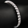 Marquise-Cut Pave Zircon Bracelet: Unique Design Valentine's Day Commemorative Gift S8256.