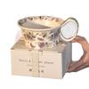 Premium Sense Gesang Flower Ceramic Mug Girls High Value Coffee Cup Large Capacity Water Cup Birthday Gift