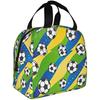 Brasil Futebol Lunch Bag for Women Men,Insulated Lunch Box for Adult Reusable Lunch Tote Bag for Work, Picnic, School or Travel