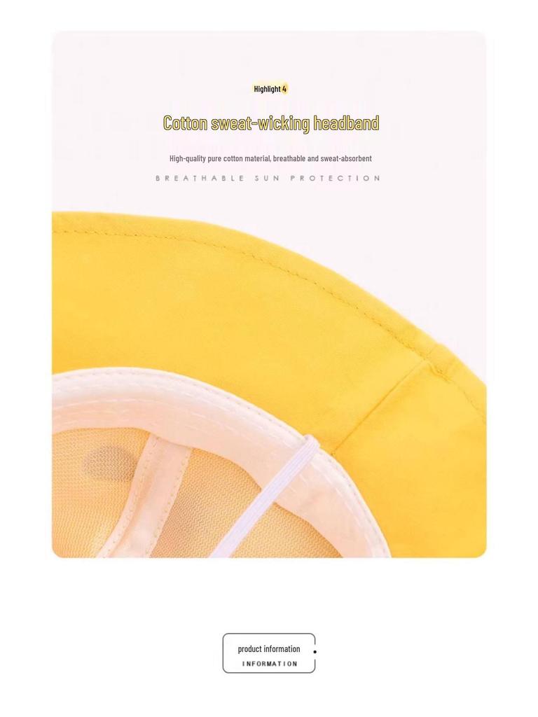 Unisex Baby Sun Protection Bucket Hat for Toddlers - Spring & Autumn