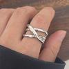 Xiaomi 925 Sterling Silver Rings For Women Men Fine Jewelry Finger Adjustable Open Gold Cross Ring For Party Birthday Gift