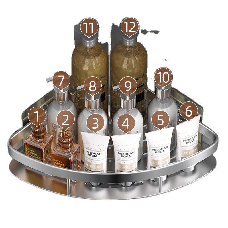 Wall-Mounted Corner Shelf: Space Aluminum Bathroom Storage Rack