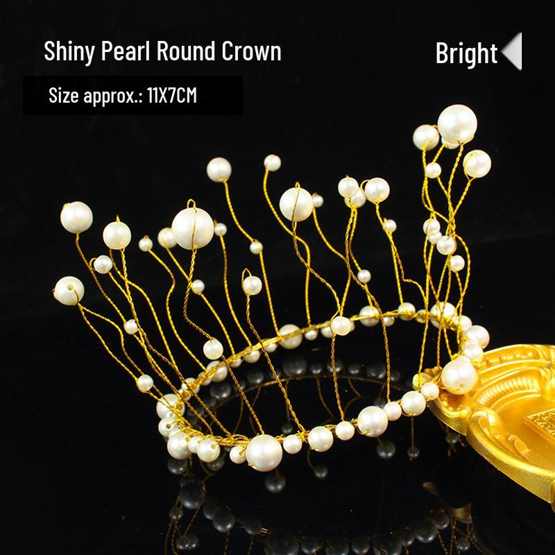 Queen Crown Cake Topper for Adults & Children - Gypsophila Pearl Birthday Decoration