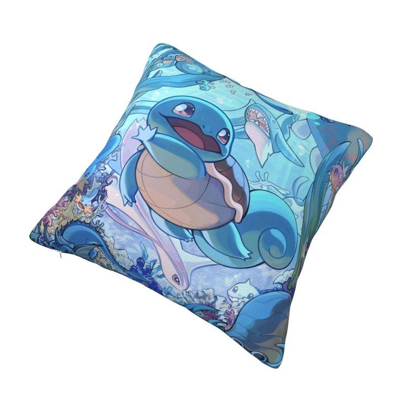 Vlastní povlaky na polštáře Anime Squirtle Potah na polštář Hra Dekorace Obývací pokoj Čtvercový povlak na polštář