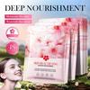 1pc Sakura Niacinamide Face Mask, Brightens Complexion, Nourishes Skin, Revitalizes Skin, Deeply Hyd