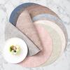 Round PVC Placemat Kitchen Dining Table Mats Steak Pad Anti-scalding Insulation Pads Restaurant Home Decoration