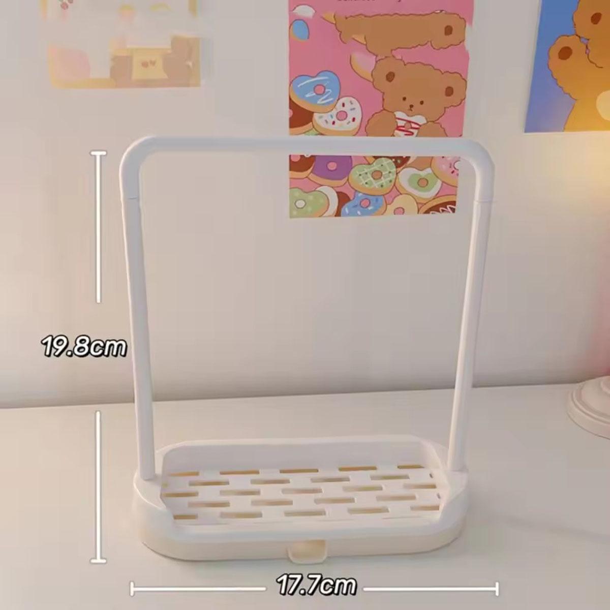 

For Labubu Plastic Mini Clothes Organizer Doll Clothes Rack Labubu Dollhouse Furniture Toy Cosplay One Size