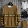 Sweat-shirts Homme Coton Streetwear Oversize 6XL 7XL 8XL Grande Taille Manches Longues Ample Col Rond Pulls Mode Automne Vêtements de Sport