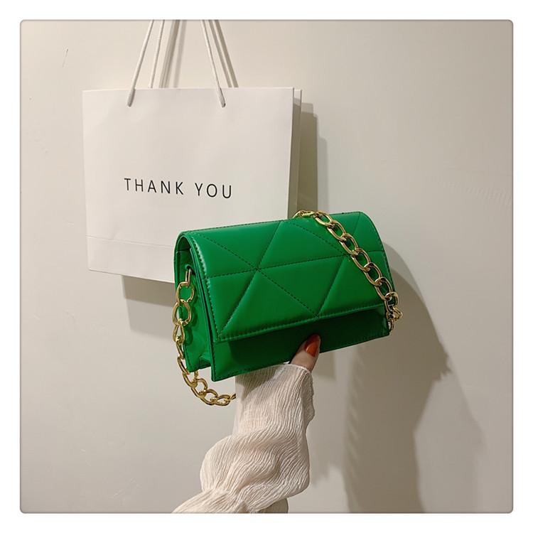 Fashion Women's Bag Small Square Bag 2025 Autumn Design Solid Color Embroidery Thread Texture Portable Messenger Bag