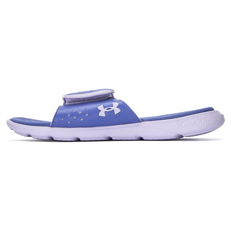Under Armour Women s Ignite Pro Slide Baja Blue Nebula Purple Slides 3026027-400 38