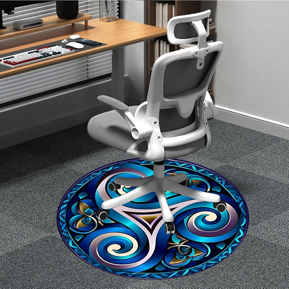 

1pc Triskelion Chair Carpet for Office - Durable, Ideal for Chair Mats, Stylish & Functional Decorative Rug yy260203099 80cm by 80cm