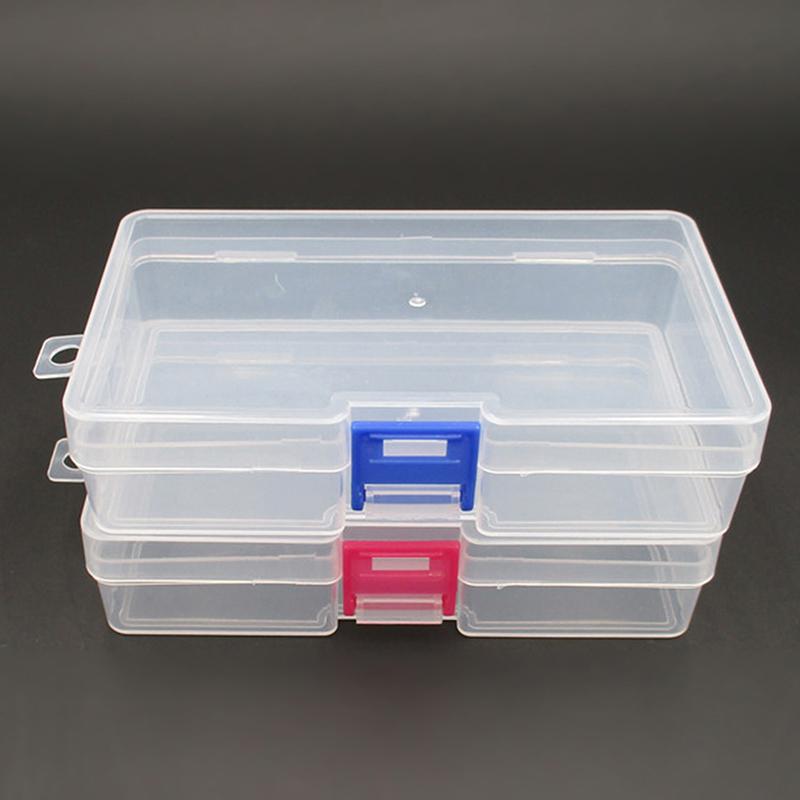 1 Piece Clear Screw Jewelry Organizer Utility Box Plastic Container Sewing Box