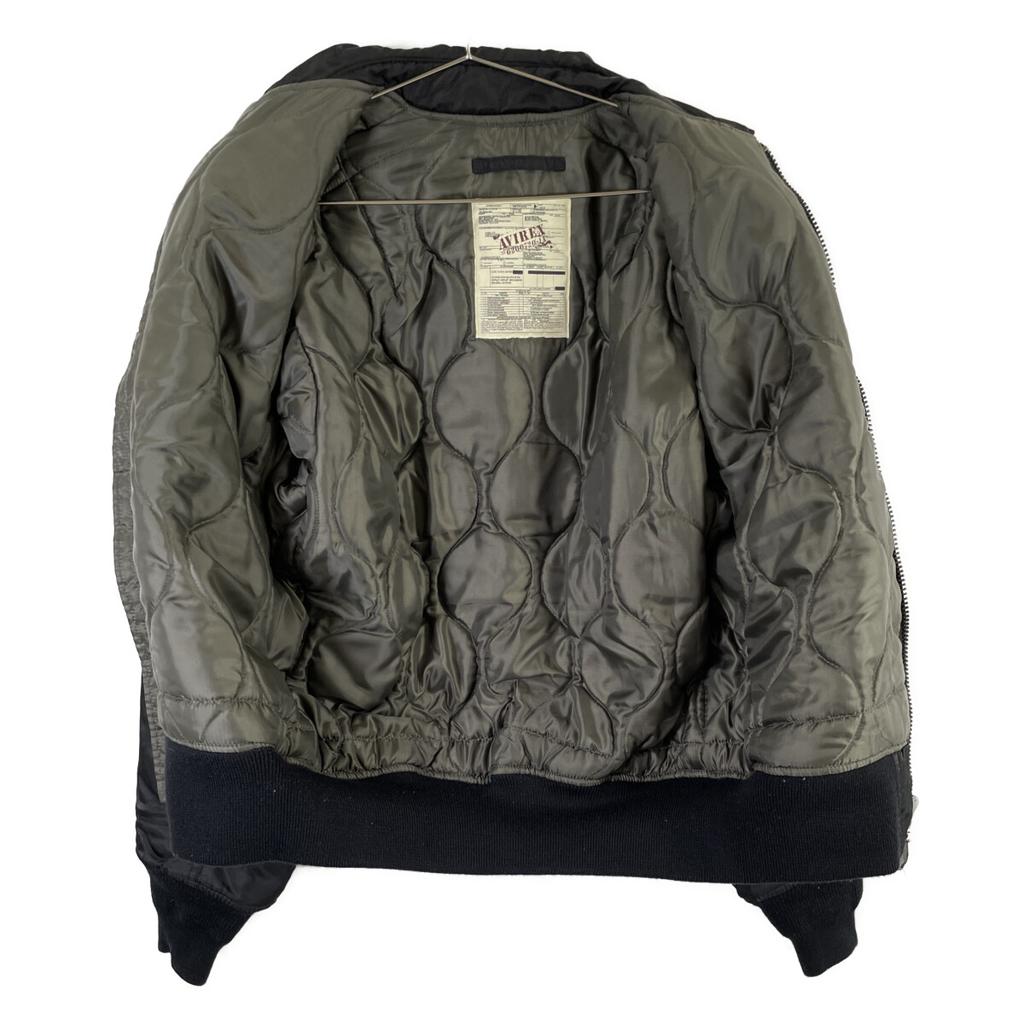 AVIREX 652201 Black CWU-45P Elite Group Quilted Military Flight Jacket Jacket S blackUsed