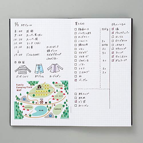 KOKUYO Notebook Field Note Sketch 3mm Grid Charcoal Black Set of 5 Se-Y7DX5SET