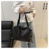 Spacious Faux Leather Tote Bag Zipper Closure Shoulder Handbag for Women
