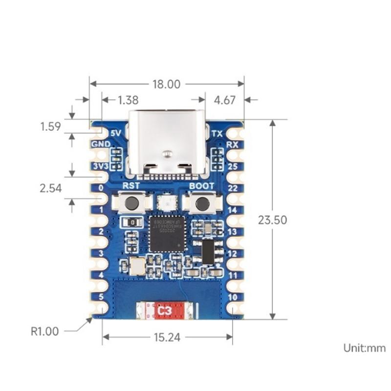 Low Power 'ESP32c'' 'light Tiny Board Radio 5 'Protocol' Thread Consistent 96MHz RISC SPEED 'chip 4MB Memory Space Saving 'connecteddevices Solution