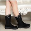 Autumn and Winter New Round Head Warm Medium Tube Cotton Shoes Women's Winter Velvet Thickened Comfortable Versatile Boots Fashion Boots Women