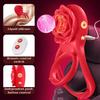 Powerful Rose Vibrating Cock Ring Vibrator Penis Sleeve Sucking Stimulator G-spot Erection Ring Clitoral Couples Adult Sex Toys