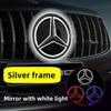 Car Front Grill Logo Light mirror face LED Badge For Mercedes Benz W245 GLK B/V class 2005-2010 Emblem Luminous Decorative Light