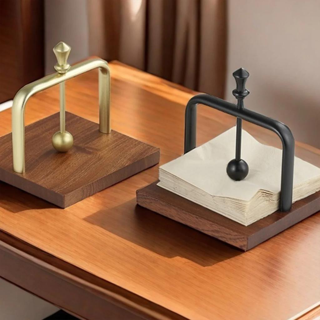 Cafe Napkin Holder Western Restaurant Paper Towel Holder Solid Wood Hotel Paper Towel Box Homestay Tabletop Paper Towel Holder