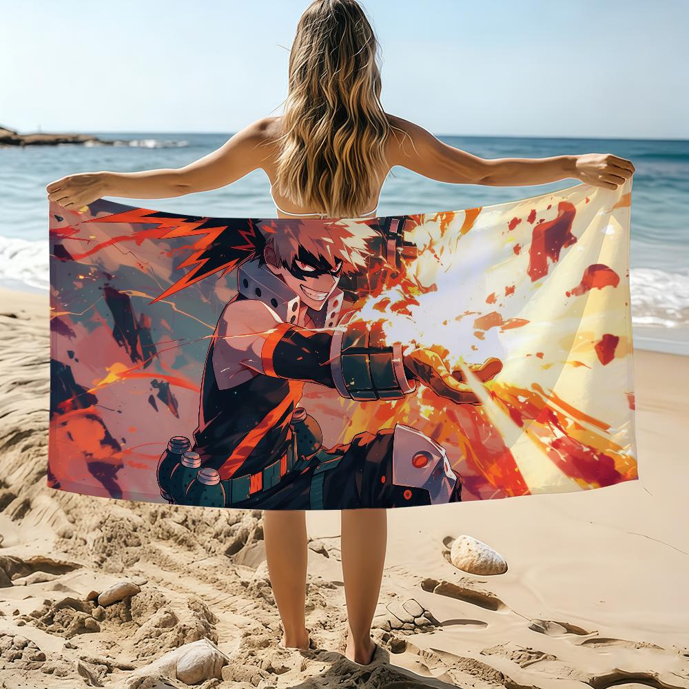 Anime B-Bakugou K-atsuki S Towel Beach Towel Oversized Quick Dry Towel Absorbent Soft Swim BeachTowels for Men Women