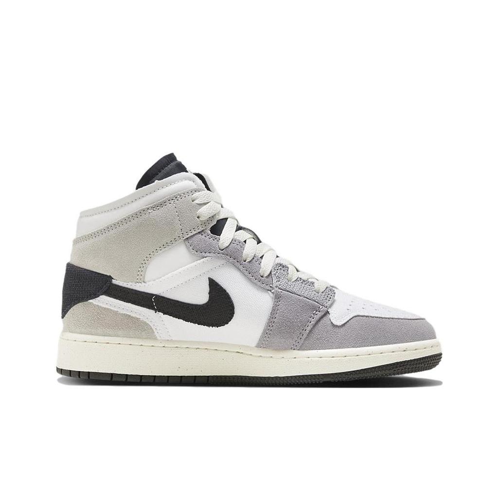 Air Jordan 1 Mid SE Craft GS Kids' Inside-Out Retro Lifestyle Shoes FD9091-002