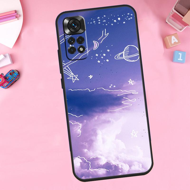 Lila ästhetik Für Xiaomi Redmi Note 14 10 11 12 13 15 Pro Plus Handyhülle Für Redmi 15C 14C 10C 12C 13C 15