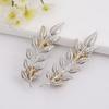1 Pair Brooch Pins Leaf Shape Decoration Jewelry Long Lasting Lapel Brooches Clothes Decor