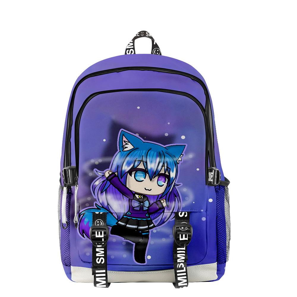 Sac à dos scolaire étudiant cool nouveauté de luxe Gacha Life impression 3D unisexe Oxford imperméable pour cahiers sacs à dos de voyage multifonctions