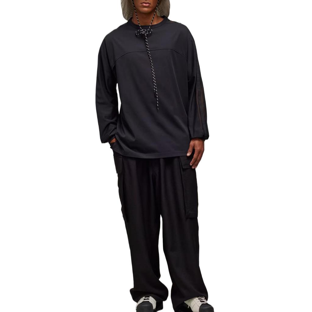 Adidas Free Shipping With AdiClub Y 3 Mesh Stripes Long Sleeve Tee JL8309
