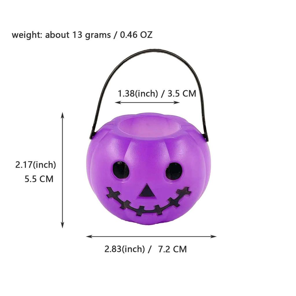 10pc Halloween Candy Bucket Pumpkin Bucket Portable Basket Kids Favor Trick Or Treat Bucket Halloween Party Decoration Supplies