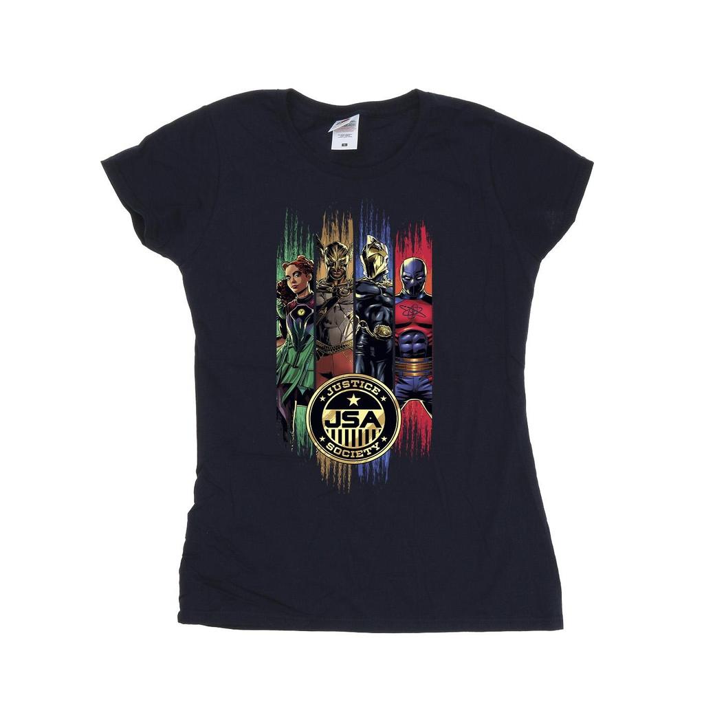 DC Comics Womens/Ladies Black Adam JSA Gold Badge Cotton T-Shirt