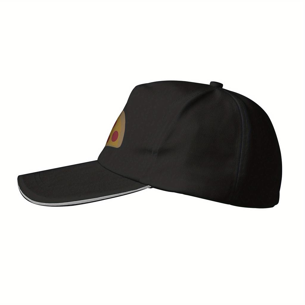 Pizza Slice Emoji Baseball Cap Polyester Adjustable Summer Outdoor Unisex Dad Hat