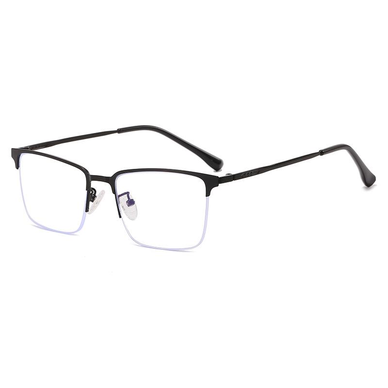 Titanium alloy anti-blue glasses men's classic business half-frame glasses popular with myopia glasses frame