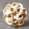 Fine Craftsmanship Desk Decor 3D Printed Geometric Hollow Sphere Sculpture, Abstract Twisted Flower Personalized Decorative Gifts Ball Ornament,